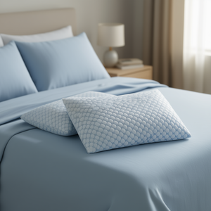 Oreillers de lit en mousse à mémoire de forme avec gel rafraîchissant, taille Queen, 2 pièces, rectangulaires, modernes, soutien du cou, motif géométrique - Product Image 2