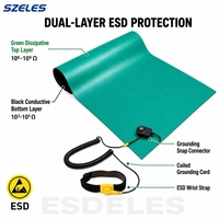 Tapis antistatique 10e6-10e8, épaisseur 2 mm 3 mm, 1,2 m x 10 m, couleur bleu gris vert, tapis de table en caoutchouc ESD, tapis antistatique