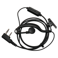 Nouveau casque d'interphone d'arbitre PTT crochet d'oreille casque d'écouteur monaural pour FBIM/V6C PRO/V4C PLUS/V6C/V4C avec bouton