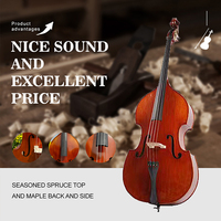 Vente en gros fait à la main personnalisé 3/4,4/4 haute qualité fait à la main flammé double bass