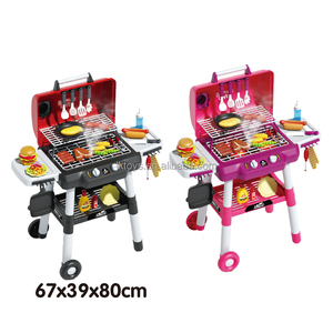 Jouets de <span class=keywords><strong>cuisine</strong></span> en plastique pour enfants Lucky Toys, barbecue électrique d'extérieur avec pulvérisateur, ustensiles de cuisson et ensemble de découpe amusant - Product Image 4