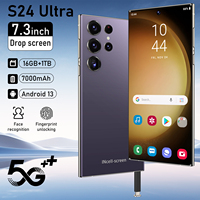 Teléfono Móvil S24 Ultra Movil5G Barato al por Mayor, 7.3 Pulgadas, 8000 mAh, 16 GB, 1 TB, Pantalla Completa, Versión Global, OTG HD CE