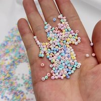 Penjualan langsung dari pabrik seragam kualitas Super dalam ukuran 3mm bulat manik-manik biji kaca warna Macaron buram untuk membuat perhiasan