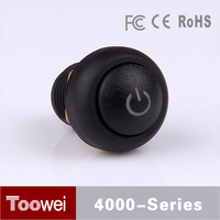 12mm Switch12V Interrupteur à bouton-poussoir en métal en nylon étanche pour télécommande