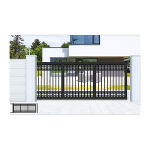 Portes d'entrée en aluminium personnalisées de haute qualité Porte coulissante d'allée automatique pour jardin - Product Image 3