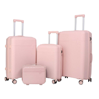 Ensemble de valises de voyage en PP de luxe à grande capacité, design classique, légères, nouvelle coque rigide, écologiques, avec serrure à clavier