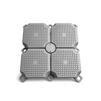 Pont flottant en HDPE, cube modulaire avec charnières, antidérapant, résistant aux UV, pour bateau, certifié CE, gris, garantie 3 ans