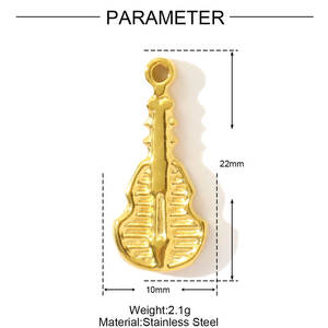 Acier inoxydable <span class=keywords><strong>Cosmos</strong></span> Fleur Pendentifs Violon Lampe Magique Coeur Serrure Sirène DIY Charmes Femmes Bijoux - Product Image 4