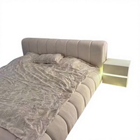 Matelas JINS Bamboobrandmattress avec surmatelas, taille double, cadre de lit en bois massif moderne, taille king