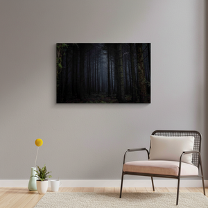 Dark Forest Landscape Canvas Print: Night Forest Wall Art,<b>WRAPPED</b> CANVAS - Product Image 3