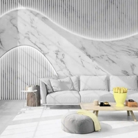 Panneau mural de réception chinois personnalisé 3d pour décoration de salon de beauté de luxe en marbre
