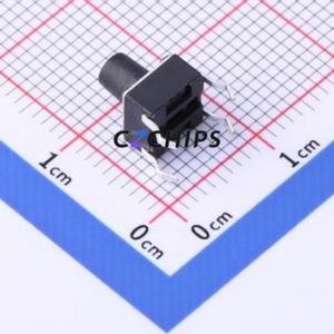 TSD001A07526A Tactile Switch Through hole Component (THT)-4P,6x6mm Switch Round Button 2.6N Through Hole 6mm - Product Image 2