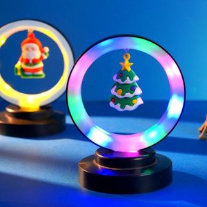 Nouvelle décoration de Noël 2024, cadeau, Père Noël, lune, lampe de nuit LED, décoration de la maison, ornements lumineux colorés, cadeau de Noël - Product Image 4