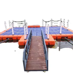 Manufacturer Marina Floating Platform Dock Float Plastic Pontoon Boat With Free Accessories