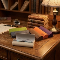 Étui à lunettes personnalisé YAZHI avec logo, étuis bleus pour lunettes et chiffons, étui à lunettes pour enfants Cartier