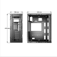 Boîtier d'ordinateur noir ATX pour PC de jeu, modèle TDW204B, SPCC 0,4 mm