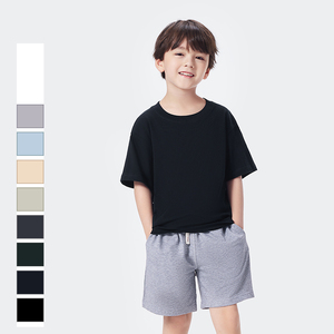 T-shirt personnalisé pour enfants 230g 240g 300g 100% coton de haute qualité, épaules tombantes, t-shirt en coton uni pour filles et garçons - Product Image 3