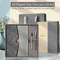 Coffret Cadeau d'Affaires : Carnet A5 en Cuir PU Premium, Stylo Métallique, Clé USB, Recharges de Stylo, Fermoir en Pierre Précieuse – Idéal pour Entreprises