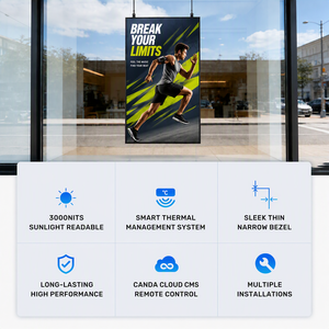 Écran LCD de vitrine haute luminosité 43 49 55 65 pouces, affichage publicitaire numérique suspendu pour magasin - Product Image 4