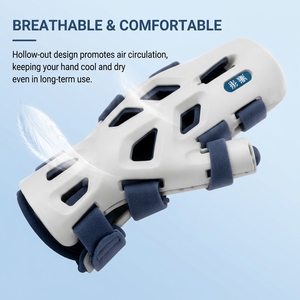 Starre Handgelenk-Orthese, Handflächenfraktur-Bandage, Fingerpositionierungsschiene mit fünf verstellbaren Riemen zur Rehabilitation und Korrektur - Product Image 5
