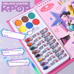 Libro para Colorear con Pintura 3D y Acuarelas del Grupo de Cazadores de Brujas HUNTRX para Niños de 3 a 9 Años, Aprende a Dibujar, Hecho en China - Product Image 3