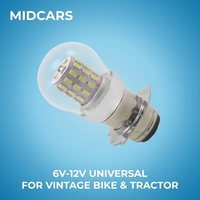 Ampoule LED P15D-25-3 à 3 broches 6V 12V, faisceau haut/bas pour moto classique, tracteur, tableau de bord, indicateur d'avertissement, blanc