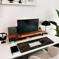 Grand tapis de souris Gold Mountain Tapis de bureau d'ordinateur étanche avec base en caoutchouc antidérapante pour clavier souris