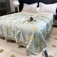 Ensemble de literie en viscose de bambou antibactérien naturel, imprimé floral, respirant, rafraîchissant, drap, housse de couette, taie d'oreiller