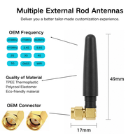 Antenne WiFi double bande 2,4 GHz 5,8 GHz 12 dBi à gain élevé omnidirectionnelle verticale en caoutchouc fileté pour routeur AP OEM