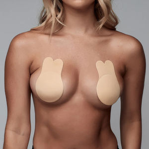 Rabbit Ear Adhesive Nipple Covers Sticky Push-up Brust straffung Pasties BH-Pads Unsichtbare rücken freie Stoff-Nippel abdeckung für Frauen - Product Image 1