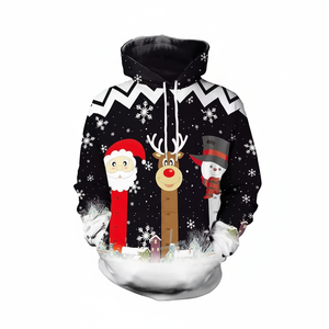 Nueva Sudadera con Capucha Navideña para Hombre, Cómoda y Moderna, 100% Poliéster, con Logotipo Personalizado, MOQ Bajo - Product Image 1