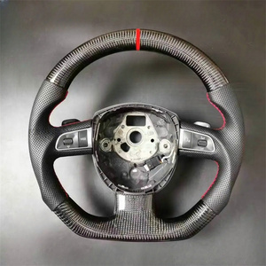 <span class=keywords><strong>Volante</strong></span> de coche de cuero de fibra de carbono de estilo deportivo personalizado para <span class=keywords><strong>Audi</strong></span> A3 <span class=keywords><strong>A4</strong></span> A5 S3 S4 S5 S6 RS4 RS5 RS6 accesorios de coche - Product Image 4