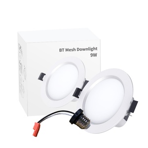 Smart Wifi RGB 9W LED Recessed Cylinder Ceiling Downlight 3.5Inches Pendant Spot Down <b>Light</b> with Remote/Voice/APP <b>Control</b> - Product Image 2