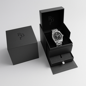Custom Premium Design Spot Uv logo Rigid Cardboard Watch Paper Gift Box Set with <strong>Drawer</strong> Foam <strong>Insert</strong> - Product Image 3