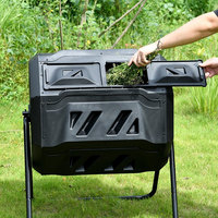 Meilleures ventes, prix bas, composteur rotatif extérieur 160L, bac à compost de jardin
