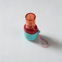 Mini tube de brillant à lèvres en ABS en forme de bouteille avec bouchon à vis – Contenant cosmétique bicolore avec cordon perlé pour soins de la peau
