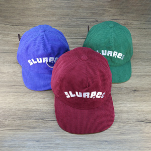 Tùy chỉnh thêu logo 5 Bảng điều chỉnh màu xanh lá cây màu đỏ màu xanh phẳng vành không có cấu trúc vải to sợi thể thao Mũ bóng chày với dây đeo da có thể điều chỉnh - Product Image 1