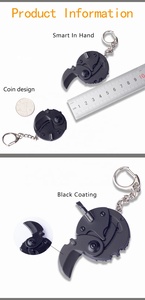 Sinh Tồn Ngoài Trời Mini Màu Đen Cầm Tay EDC Gấp Dao Bỏ Túi Ngoài Trời Công Cụ Sinh Tồn Bỏ Túi Dao Tiền Xu - Product Image 6