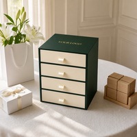 Boîte cadeau à plusieurs niveaux vert forêt profond, impression personnalisée, rigide, robuste, recyclable, de qualité supérieure, vente en gros, directement de l'usine