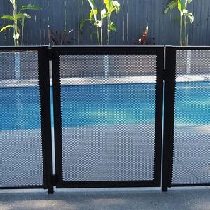 Clôture de sécurité pour piscine en aluminium de qualité marine, finition noire texturée, clôture de sécurité pour enfants, clôture de jardin écologique pour piscine extérieure - Product Image 5