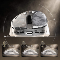 Mouse Gaming Ultra-Ringan Attack Shark Rs6 Ultra Paw3955max Nordic 54l15 Chip Serat Karbon Nirkabel untuk FPS