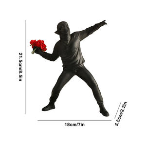 Pittura diamantata Banksy fluisce Thrower statua decorazione per la casa punto croce Kit decorazione per la casa regalo - Product Image 6