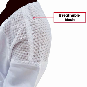 Competición de alta tecnología <span class=keywords><strong>Taekwondo</strong></span> <span class=keywords><strong>Dobok</strong></span> con logotipo personalizado NUEVO WT Uniforme de <span class=keywords><strong>Taekwondo</strong></span> de Spandex blanco para entrenamiento - Product Image 5