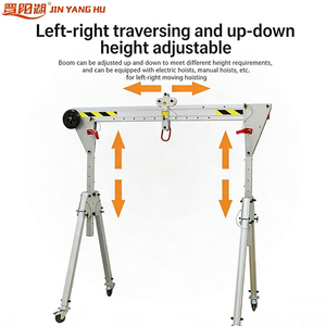 Mini-grue <span class=keywords><strong>portique</strong></span> en aluminium portable <span class=keywords><strong>de</strong></span> 0,5 tonne, 1 tonne, 2 tonnes avec roulettes, pliable - Product Image 3