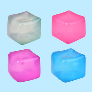 Bloques de Espuma Suaves Creativos en Forma de Tofu, Cubos de Hielo Luminosos, Juguetes Antiestrés, con Logotipo Personalizado, para Niños y Niñas de Todas las Edades - Product Image 6