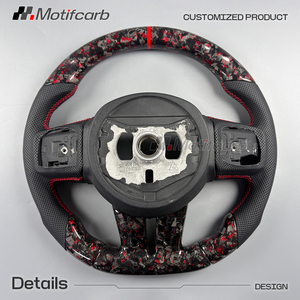 Volante de coche de fibra de carbono forjado rojo personalizado para Jeep Grand Cherokee SRT8 y Chrysler 300 SRT8 2011 2012 2013 2014 2015 - Product Image 5