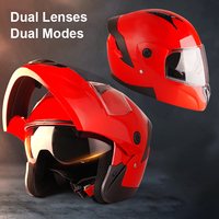 Casque de moto modulaire AWN 511, sécurité, visière rabattable, ABS, logo OEM, double visière, léger, pour hommes et femmes