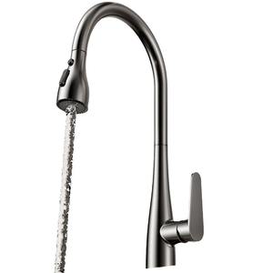 סיטונאי מטבח מודרני חוצה גבולות חדש סיטונאי נירוסטה ברז משיכה לטלסקופי שסתום קרמי - Product Image 1