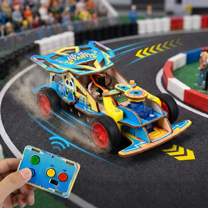 Kit Electrónico de Experimentos Educativos para Niños, Coche de Control Remoto, Juguetes Educativos STEM de Madera para Niños - Product Image 1