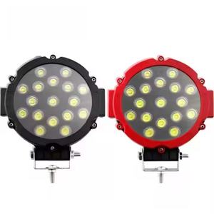 Accessoires de voiture 12V, 51W LED, 6000 lumens, rechargeable, projecteur de travail à faisceau large de 7 pouces pour camion, moto, SUV, VTT - Product Image 6